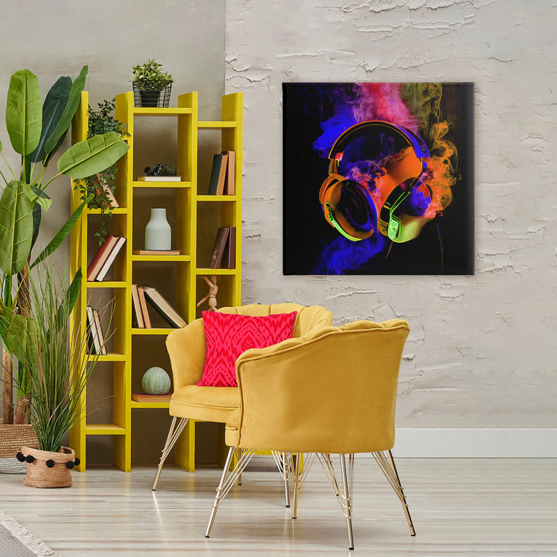 Toile d'écouteurs Power Play, design par Sasha, H 36 po x l 36 po