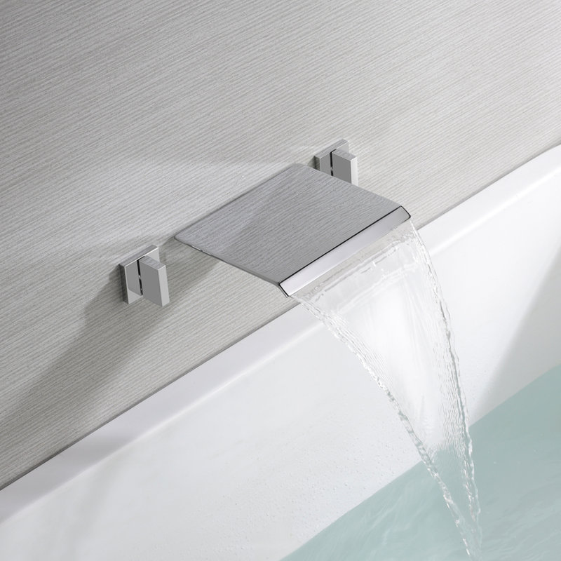 2 Handle Bathroom Waterfall Faucet, Chrome