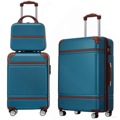 Ensemble de 3 valises à roulettes Hardshell 20 "+24" Valise à roulettes avec valise TSA