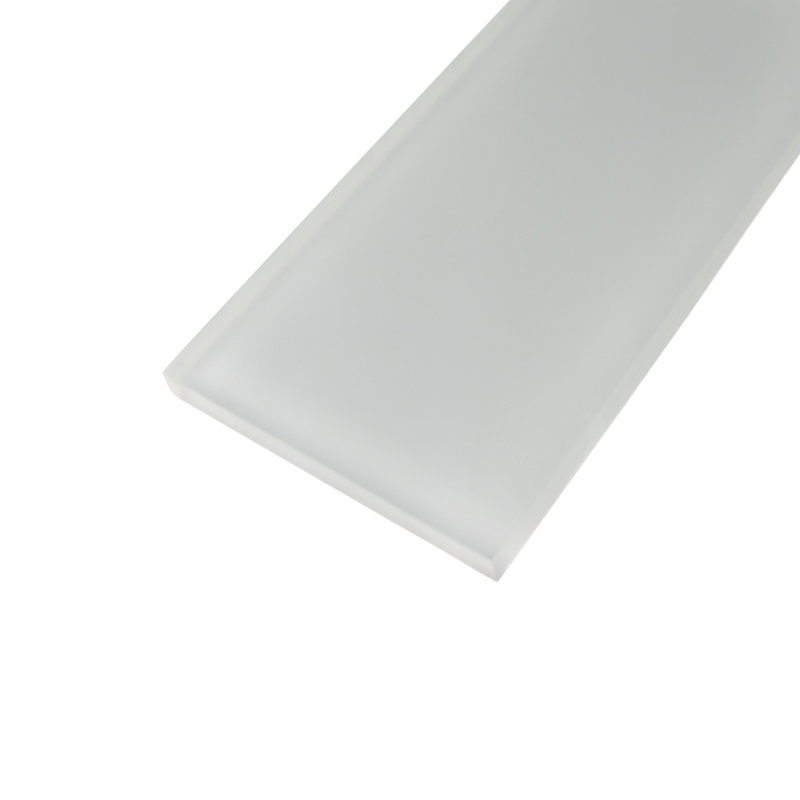 6'' x 3'' Glass Subway Wall Tile, Gray