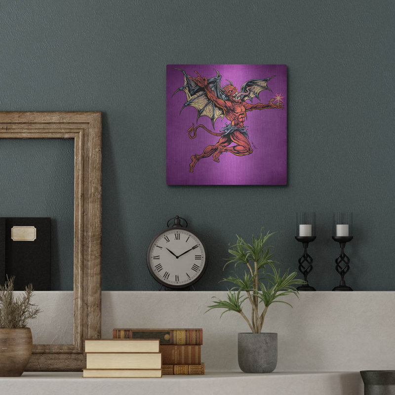 " Red Devil With Wings " by Flyland Designs, 12" H x 12" W