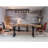 84" Live Edge Dining Table with Solid Sheesham Wood Top and Black Metal Base