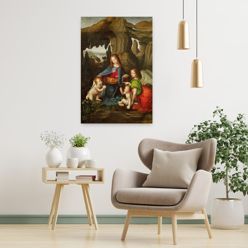Madonna Of The Rocks Contemporary Landscape Wall Art Print, 91.44cm H x 60.96cm W