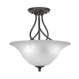 Skypark 3 - Light 16" Simple Bowl Semi Flush Mount