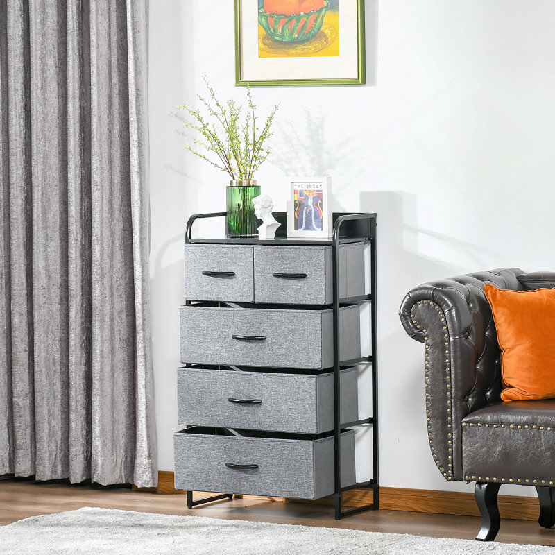 Commode verticale en métal avec 5 tiroirs