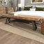 Banc Perin en bois de manguier brun clair