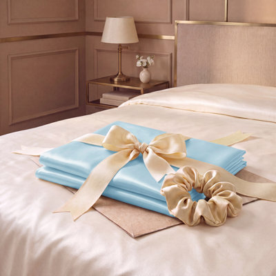 Satin Pillowcase Set of 2, 300 Thread Count , Gray Sand,GentleSoft™️