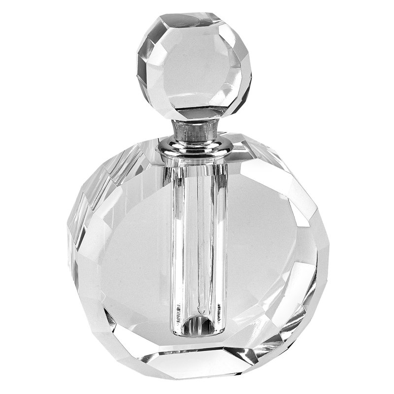 Flacon de parfum décoratif en cristal transparent 5 po