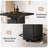 Square Bar Table, 39.4" H Wooden Bistro Pub Table With Metal Frame Footrest For Dining Coffee Cocktail Living Room, Small Space, Brown(Only Table)-1000323722