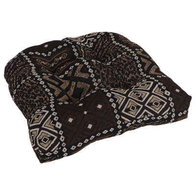 19-Inch Rounded Back Tapestry Chair Cushion