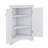 Triangle Corner Cabinet Featuring Adjustable Shelves And Stylish Doors-1284627083
