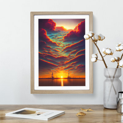 Sunset over the Ships - Wall Art