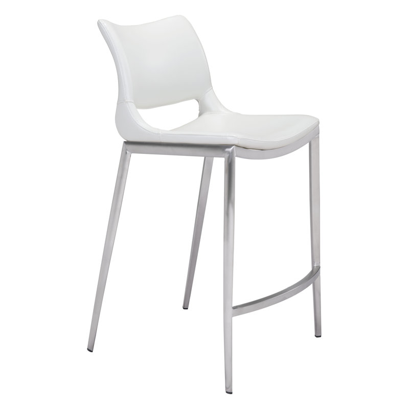 Tabouret de comptoir 25,4 po Warnack, Blanc