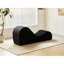 Chaise longue avec mousse haute, conception ergonomique, housse amovible lavable en noir chaise noire, noyau en mousse,-130844444