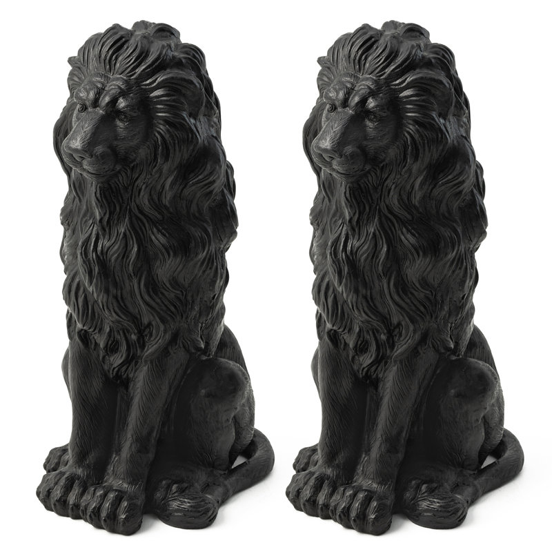 Statue de jardin surdimensionnée 27,75 po, Noir, noir, noir, noir