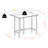 Chenai Solid Wood High Table with Drop Leaf in Walnut Finish, 35.28'' H X 39.02'' W X 29.73'' D