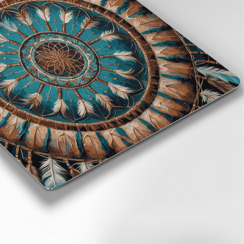 «Thanksgiving Native American motifs», art mural en métal brun, H 12 po x l 12 po