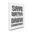 «Save Water Drink Champagne» par Daphne Polselli, reproduction d'art textuel sur toile-25125405-25125409