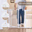 Barrière courbée en fer pour animaux de compagnie et pour bébés, barrière de sécurité intérieure en métal durable-132924096
