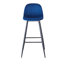 Tabouret de bar de 2 chaises de 30 po en velours à hauteur de comptoir avec dossier, pieds et repose-pieds en métal, assemblage facile, bleu pour la cuisine 2 - Robust Simple