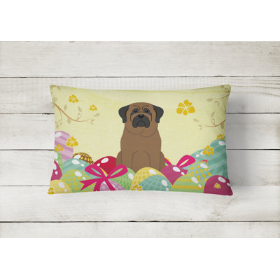 Easter Eggs Outdoor Throw Pillow