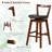 Desanto Swivel Upholstered Faux Leather Counter Stool