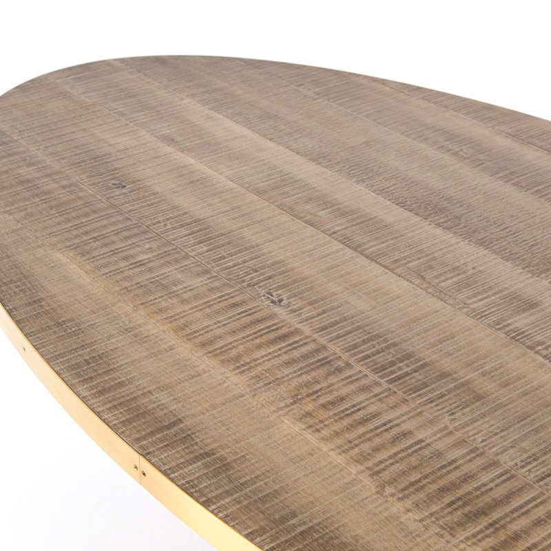 Evans Round Dining Table, Brass