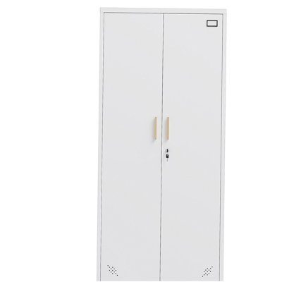High Storage Cabinet with 2 Doors and 4 Partitions to Separate 5 Storage Spaces, Home/ Office Design