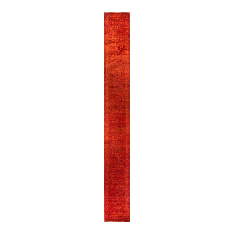 Tapis de couloir surteint orange / noir 3 pi x 24 pi 5 po One-of-a-Kind