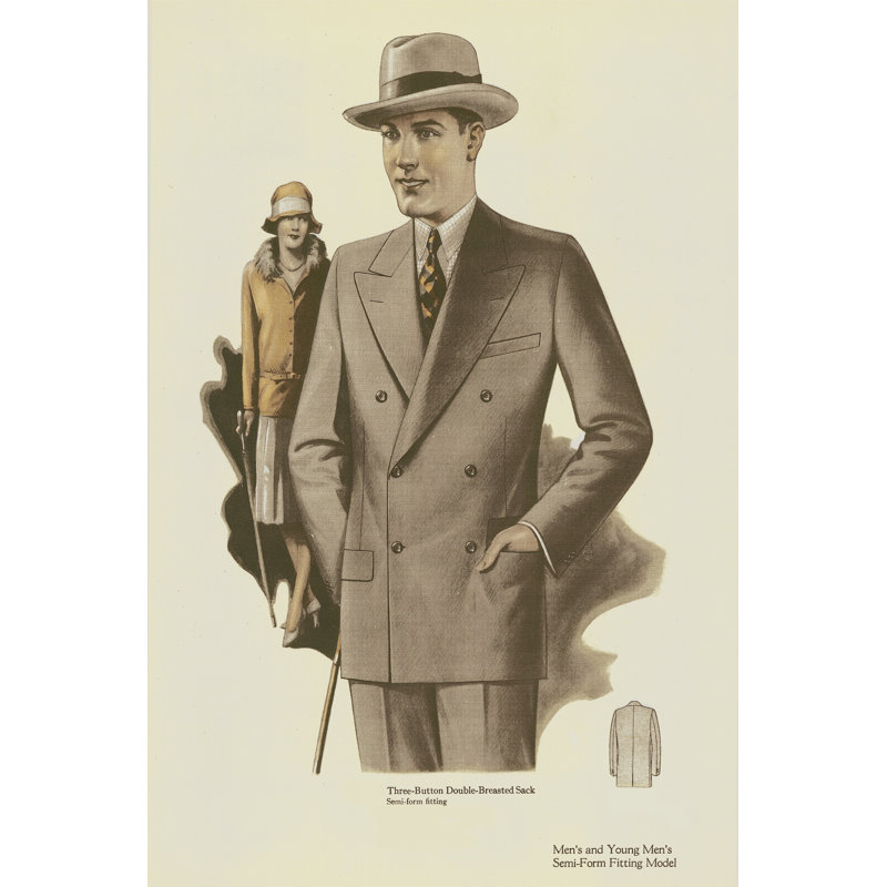 Mens Fashion II - Wrapped Canvas Print, 46cm H x 30cm W x 3.8cm D