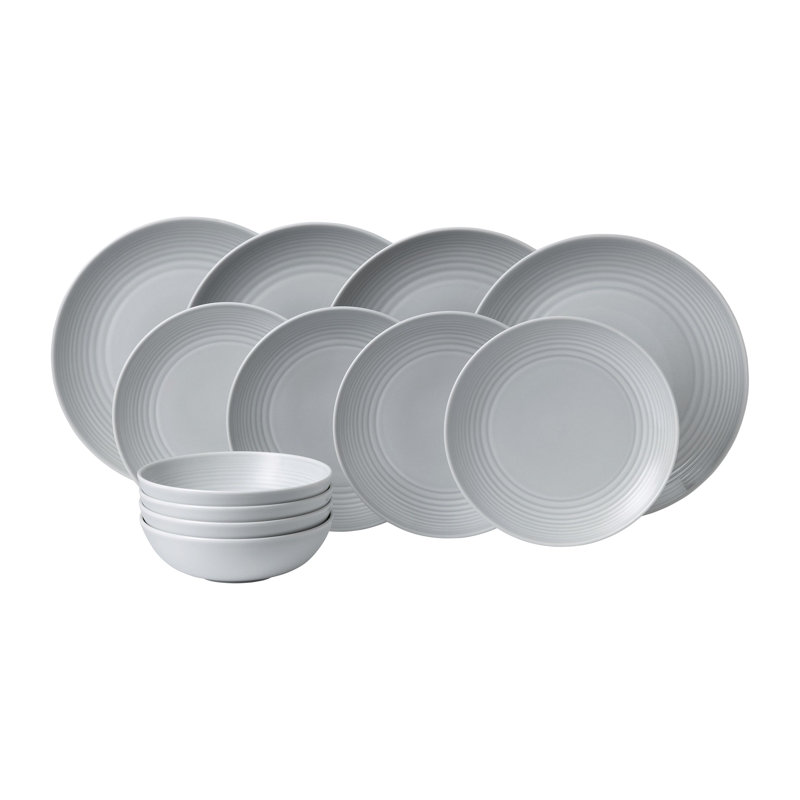 GR Maze 12 Piece Stoneware Dinnerware Set - Service for 4