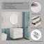 Ensemble de meuble-lavabo 24 po avec lavabo, armoire avec 2 grands tiroirs, système de fermeture en douceur, 2 grands tiroirs, conception sans poignée, assemblage facile, blanc brillant
