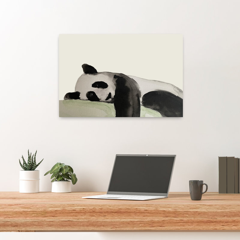 Art contemporain, art panda contemporain, H 16 po x l 24 po