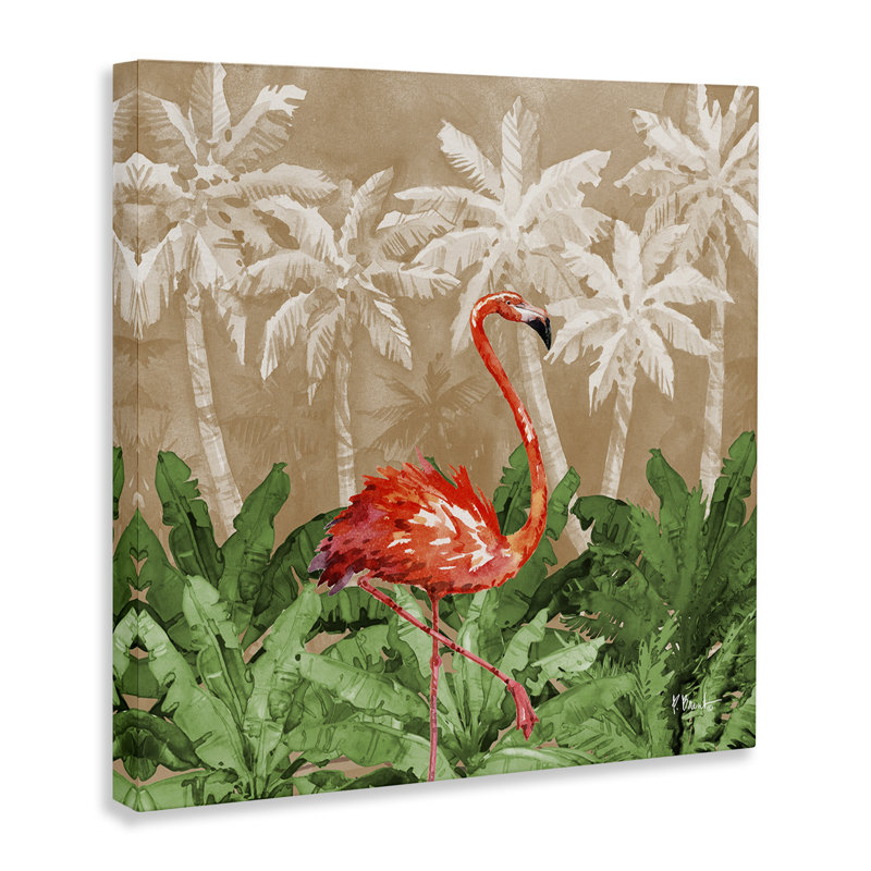 Art mural sur toile Jungle Life Flamingo par Paul Brent, H 36 po x l 36 po