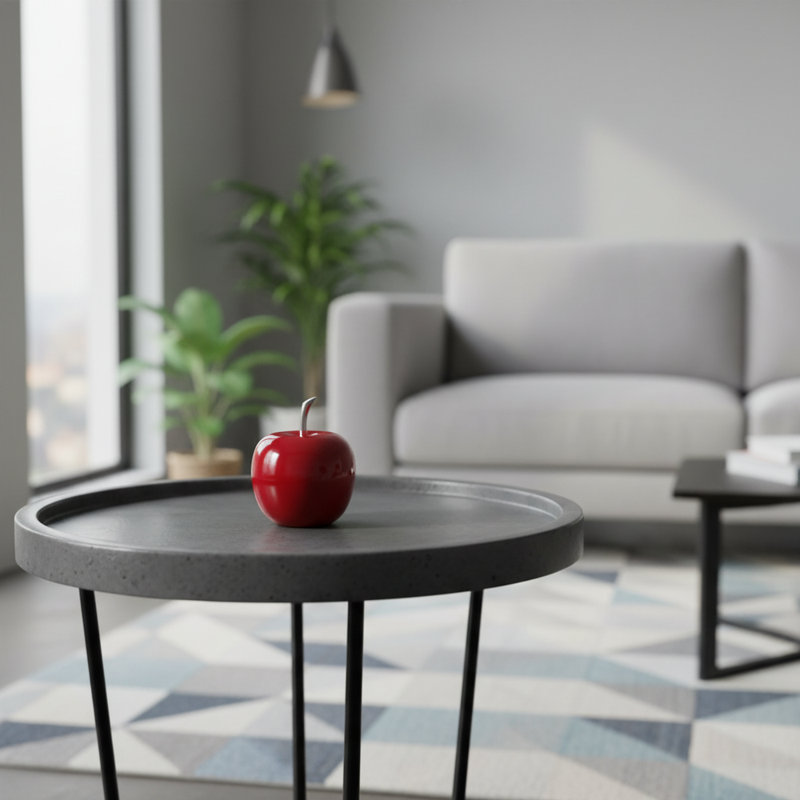 Sculpture de table Annebelle, H 5,5 po x l 4 po x P 4 po, Rouge