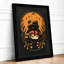 Frog in Autumn Moon Rustic - Framed Print-1493133852-1493133853