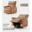 Fauteuil inclinable surdimensionné avec massage et chaleur - Chaise berçante à 360 degrés pour le salon et la chambre à coucher-200601292