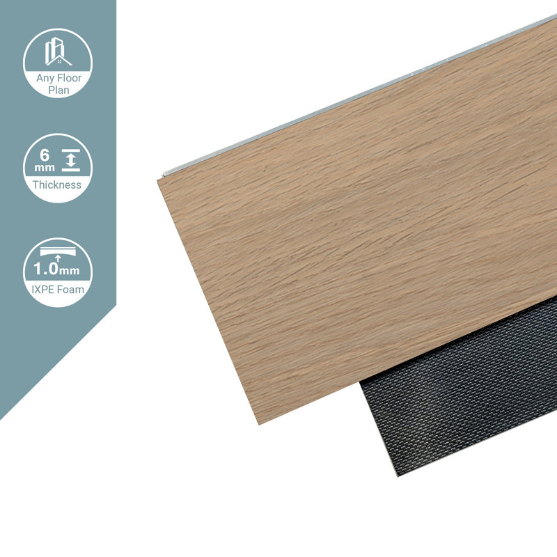 7.17 In. X 48 In. 22Mil 6Mm Waterproof SPC Rigid Core Luxury Vinyl Plank Flooring, Yellow Pine