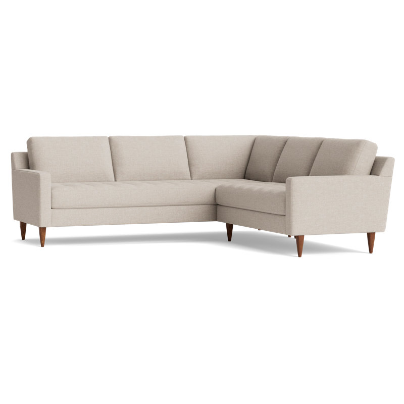 MCM Sectional, Left Hand Facing, Performance Weave - Natural