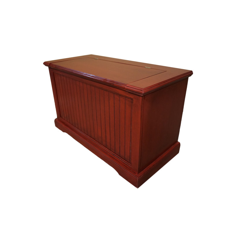 Banc de rangement en bois Southmead, Bleu fumée