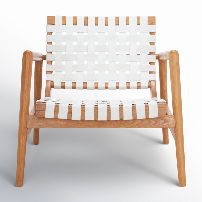 Leather Woven Accent Chair