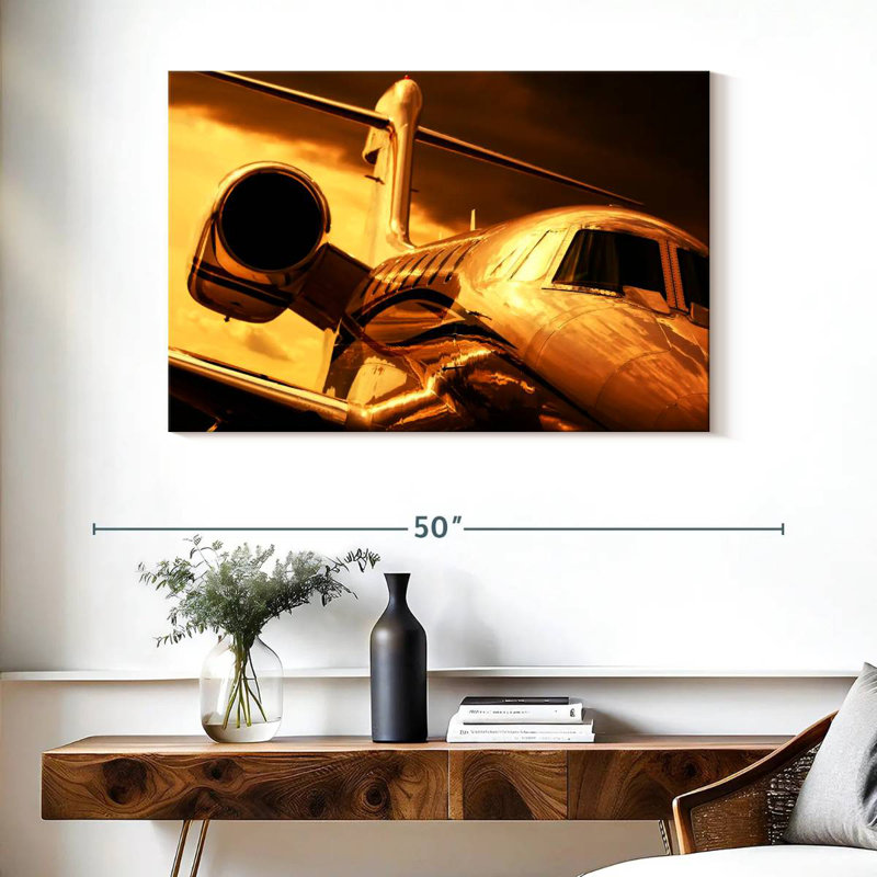 Mehar Gold Aircraft, 26'' H x 39'' W