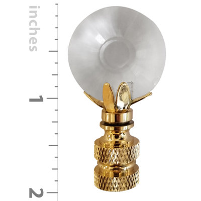 Sun Cut Round Faceted Crystal Lamp Finial