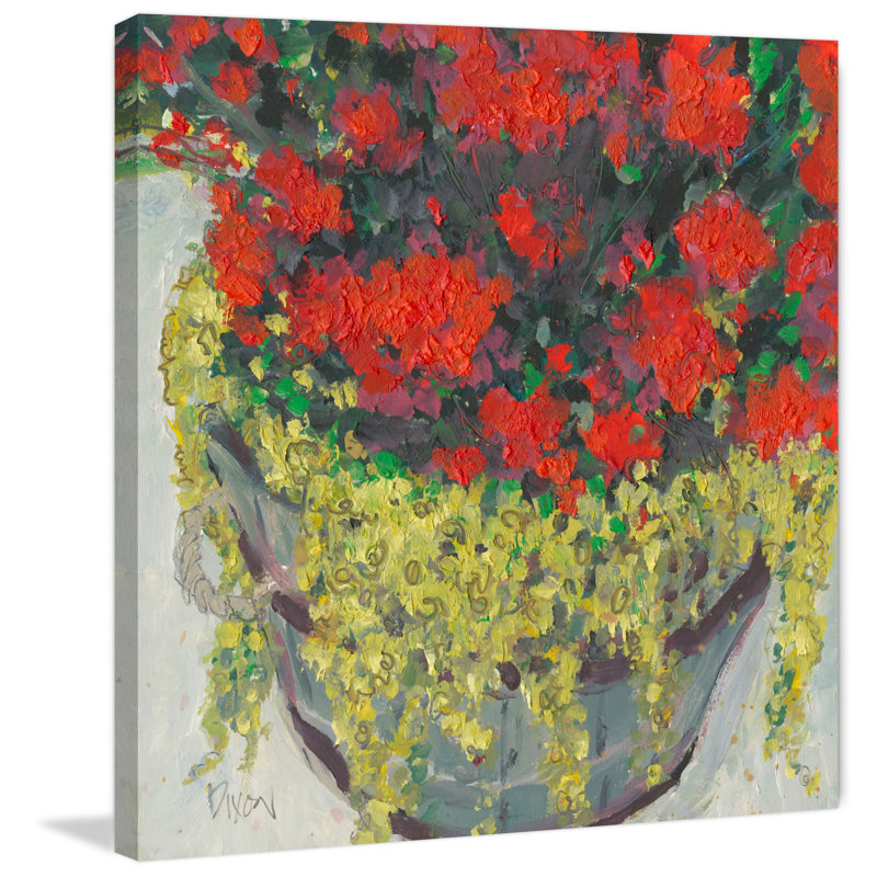 "Plante en pot III", reproduction sur toile tendue, H 40 po x l 40 po x P 1,5 po