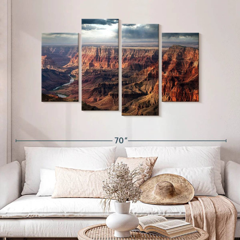 Grand canyon nuageux, H 32 po x l 52 po