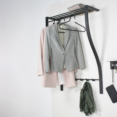 Metal Wall 6 - Hook Wall Mounted Coat Rack