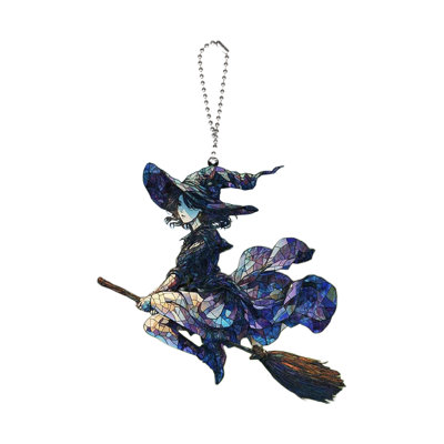 Enchanting Witch Wall Art Hanging Ornament Halloween   Witch Window Garden Girl