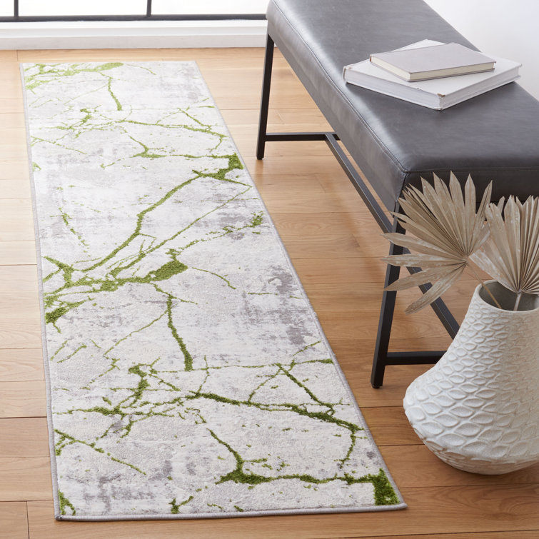 Robbs Abstract Gray/Green Area Rug