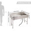 Station de lavage des mains avec robinet L 47,2 po x l 19,5 po