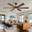 6-blade Modern Solid Wood Ceiling Fan With Light And Remote, High Cfm Large Airflow Ceiling Fan, Quiet Reversible Dc Motor, Indoor Outdoor Fan For Porch Gazebo Living Room Kitchen Garage-1099215065-1099215068-1087993831